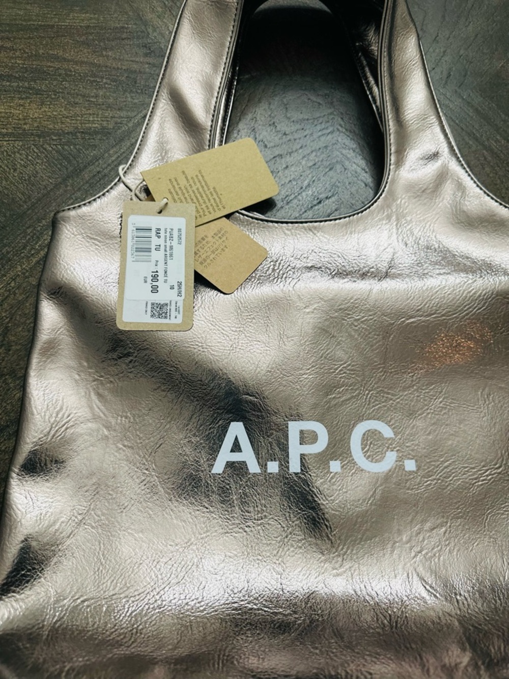 A.P.C. Metallic Brown Shoulder Tote
